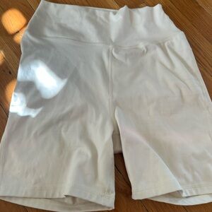Women's workout shorts with details in back